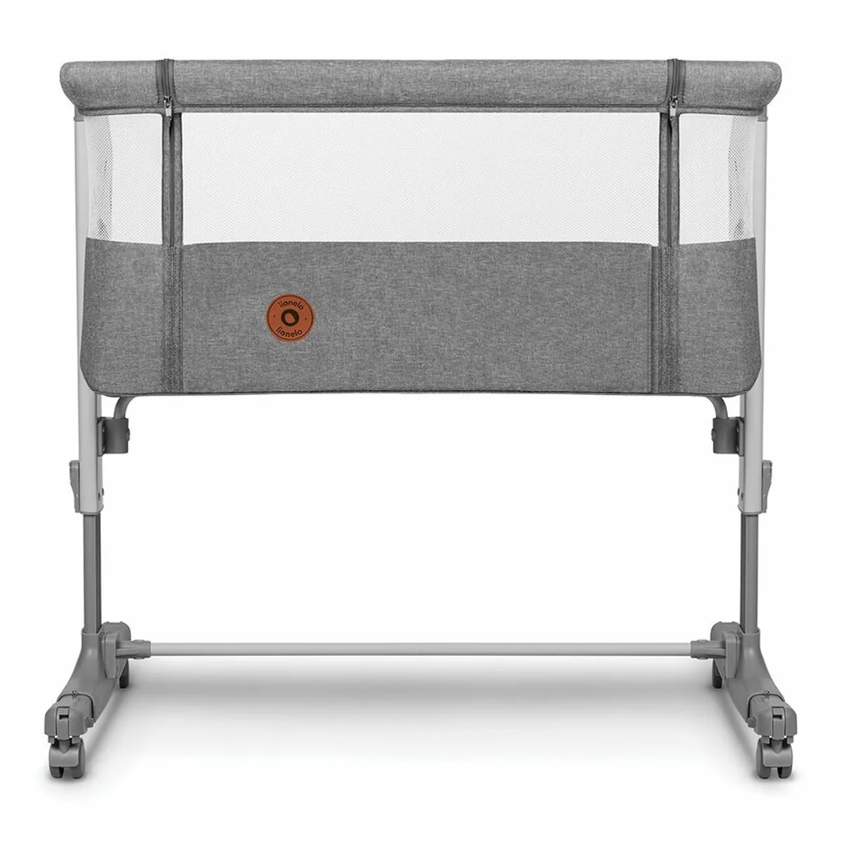 Patut co-sleeper, Lionelo, Aurora, 3 in 1, functie leganare, Include saltea si geanta transport, 5 pozitii pe inaltime, Pana la 9 kg, Grey Concrete [10]