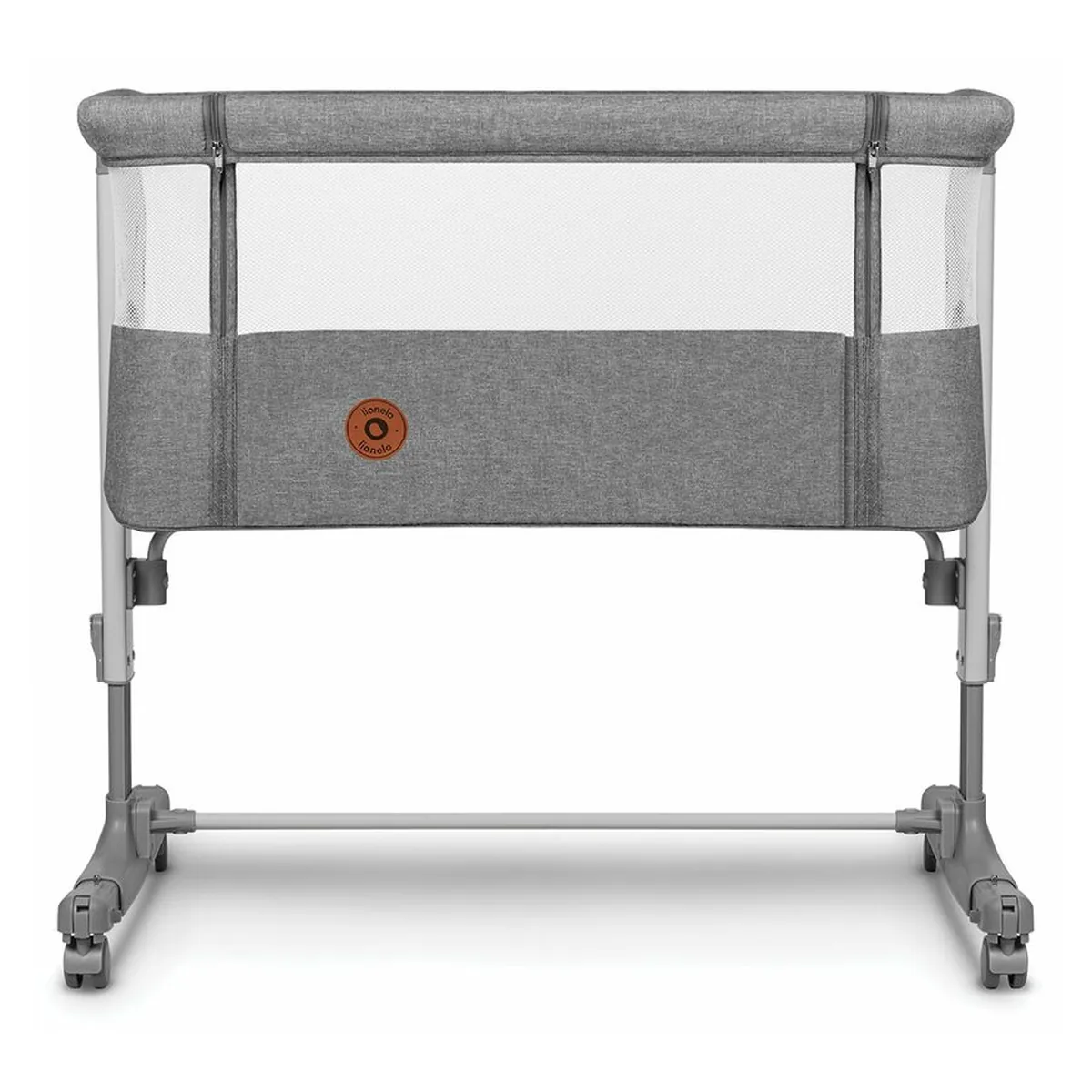 Patut co-sleeper, Lionelo, Aurora, 3 in 1, functie leganare, Include saltea si geanta transport, 5 pozitii pe inaltime, Pana la 9 kg, Grey Concrete [12]