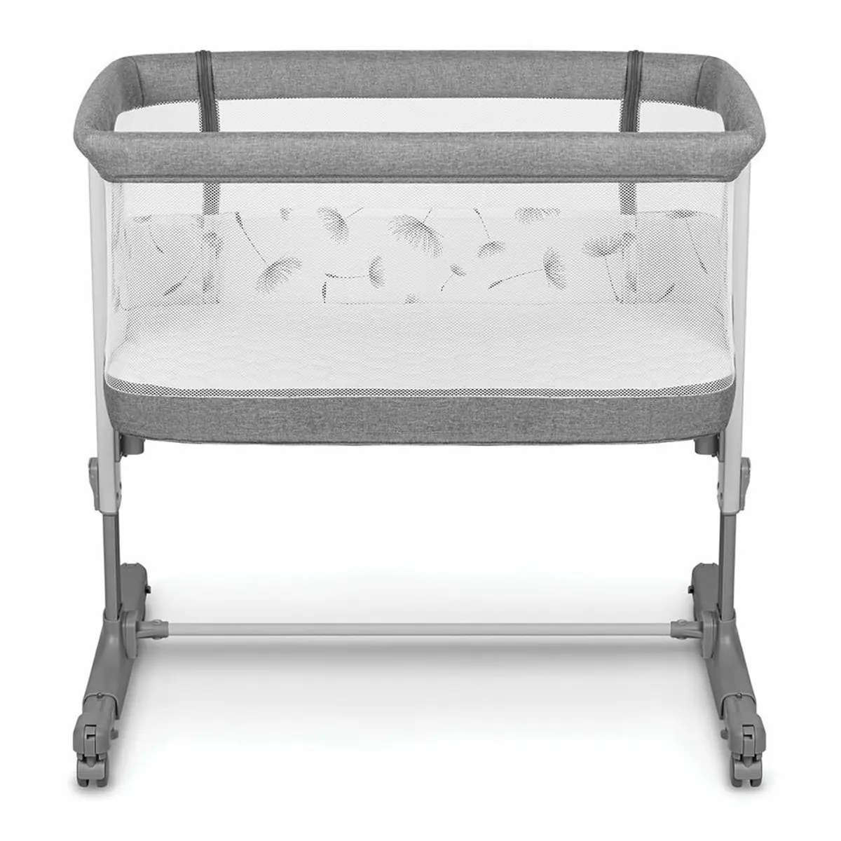 Patut co-sleeper, Lionelo, Aurora, 3 in 1, functie leganare, Include saltea si geanta transport, 5 pozitii pe inaltime, Pana la 9 kg, Grey Concrete [9]