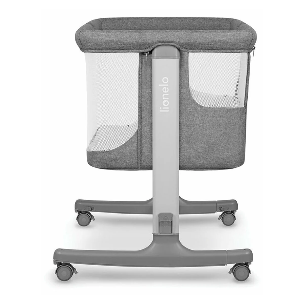 Patut co-sleeper, Lionelo, Aurora, 3 in 1, functie leganare, Include saltea si geanta transport, 5 pozitii pe inaltime, Pana la 9 kg, Grey Concrete [15]