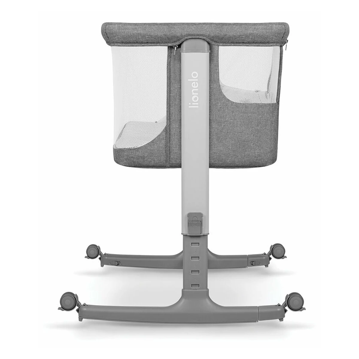 Patut co-sleeper, Lionelo, Aurora, 3 in 1, functie leganare, Include saltea si geanta transport, 5 pozitii pe inaltime, Pana la 9 kg, Grey Concrete [14]