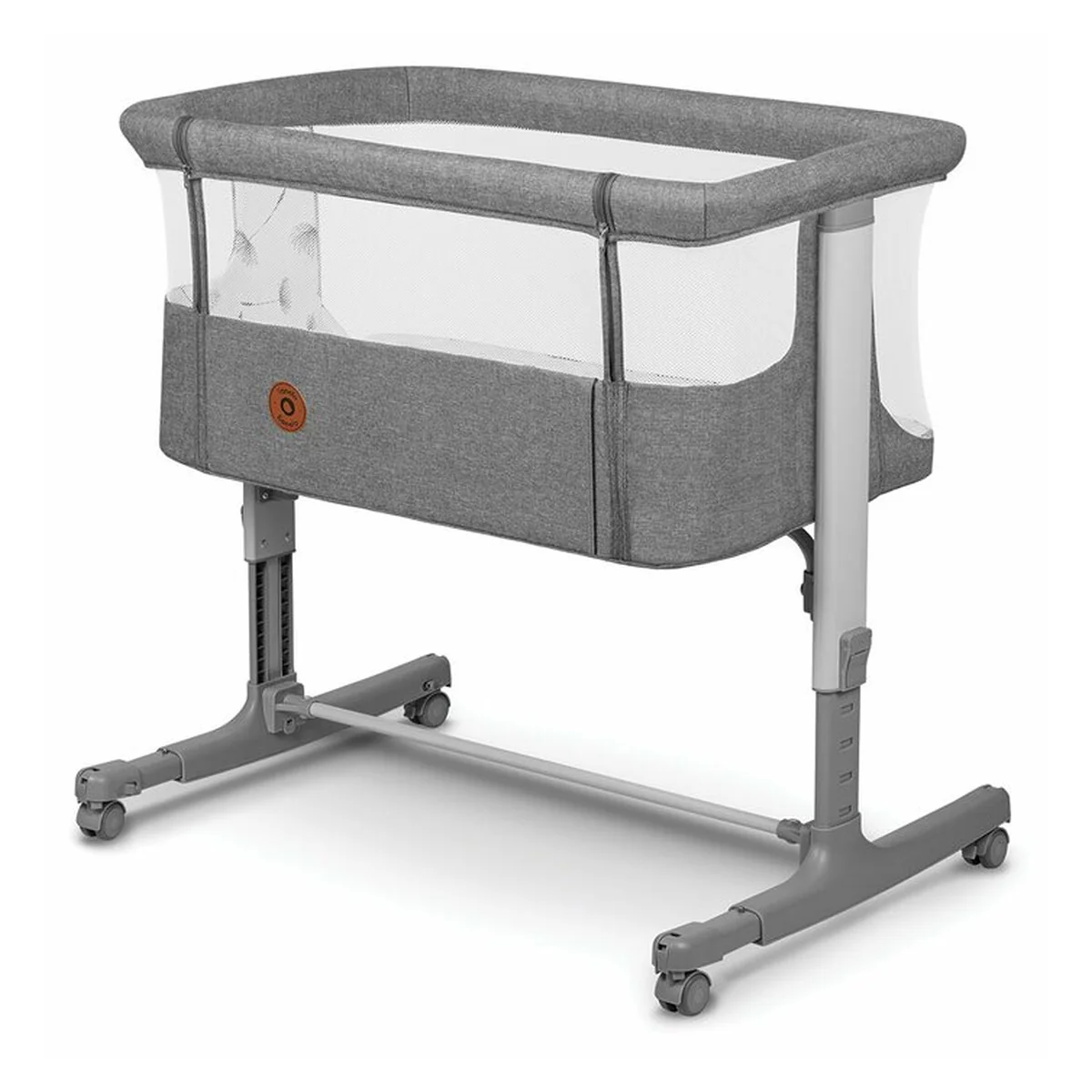 Patut co-sleeper, Lionelo, Aurora, 3 in 1, functie leganare, Include saltea si geanta transport, 5 pozitii pe inaltime, Pana la 9 kg, Grey Concrete [5]