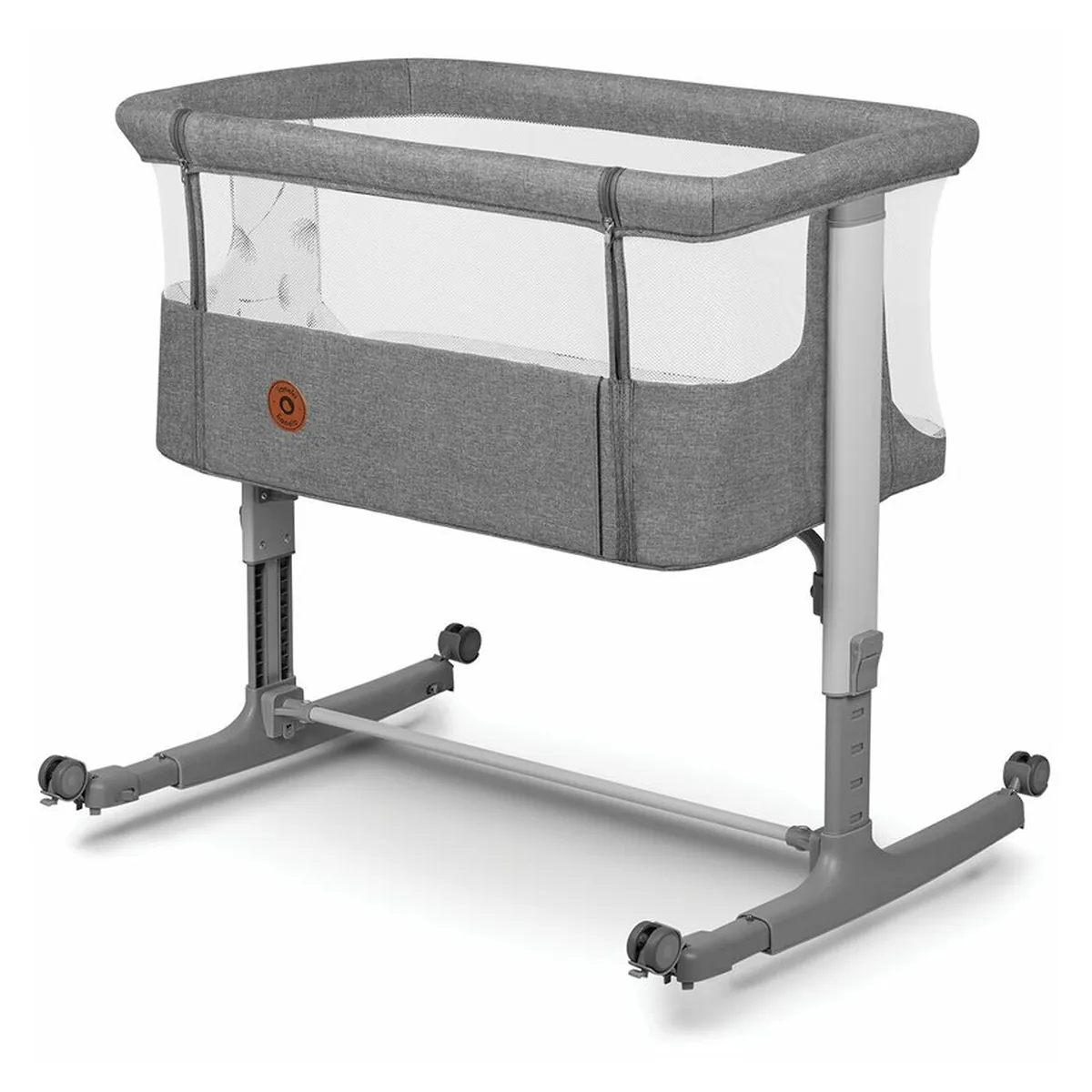 Patut co-sleeper, Lionelo, Aurora, 3 in 1, functie leganare, Include saltea si geanta transport, 5 pozitii pe inaltime, Pana la 9 kg, Grey Concrete [6]