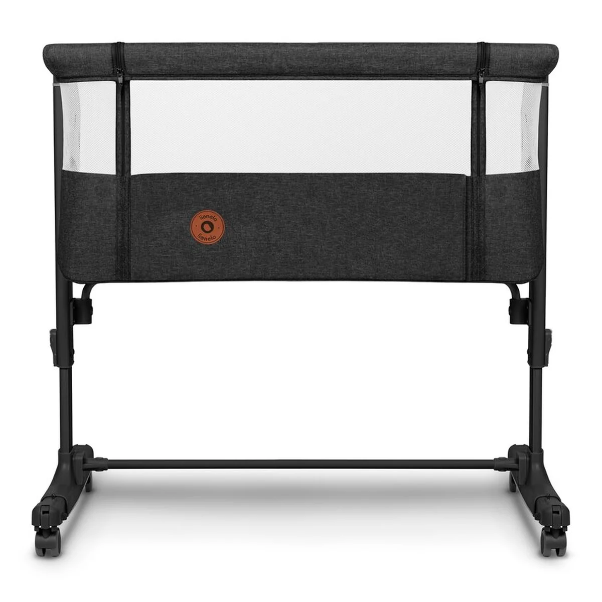 Patut co-sleeper, Lionelo, Aurora, 3 in 1, functie leganare, Include saltea si geanta transport, 5 pozitii pe inaltime, Pana la 9 kg, Grey Graphite [10]