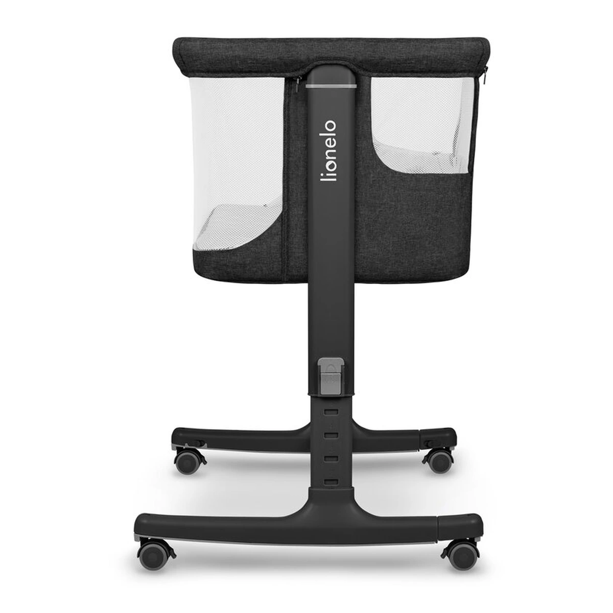 Patut co-sleeper, Lionelo, Aurora, 3 in 1, functie leganare, Include saltea si geanta transport, 5 pozitii pe inaltime, Pana la 9 kg, Grey Graphite [23]