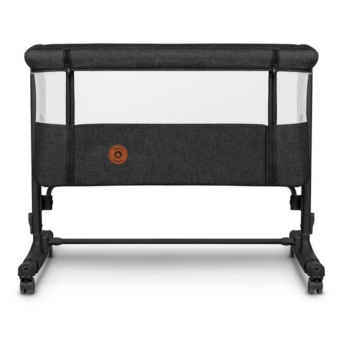 Patut co-sleeper, Lionelo, Aurora, 3 in 1, functie leganare, Include saltea si geanta transport, 5 pozitii pe inaltime, Pana la 9 kg, Grey Graphite [13]