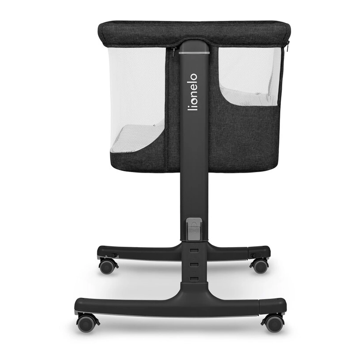 Patut co-sleeper, Lionelo, Aurora, 3 in 1, functie leganare, Include saltea si geanta transport, 5 pozitii pe inaltime, Pana la 9 kg, Grey Graphite [22]