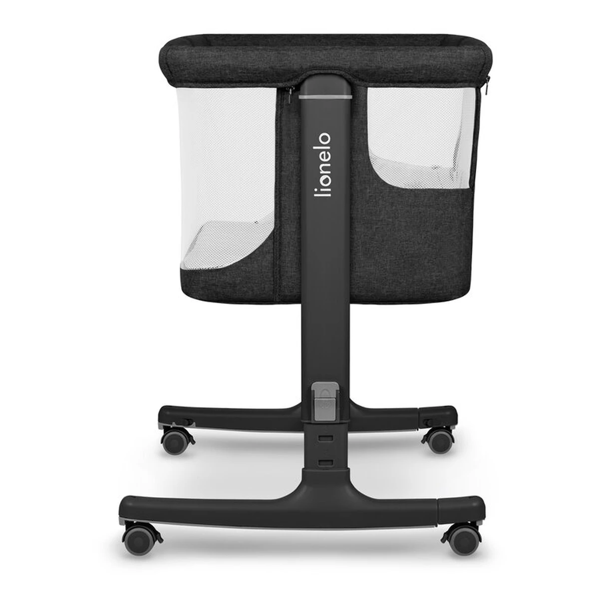 Patut co-sleeper, Lionelo, Aurora, 3 in 1, functie leganare, Include saltea si geanta transport, 5 pozitii pe inaltime, Pana la 9 kg, Grey Graphite [21]