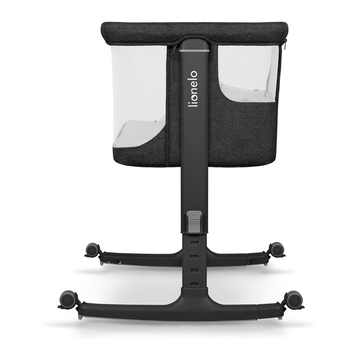 Patut co-sleeper, Lionelo, Aurora, 3 in 1, functie leganare, Include saltea si geanta transport, 5 pozitii pe inaltime, Pana la 9 kg, Grey Graphite [18]