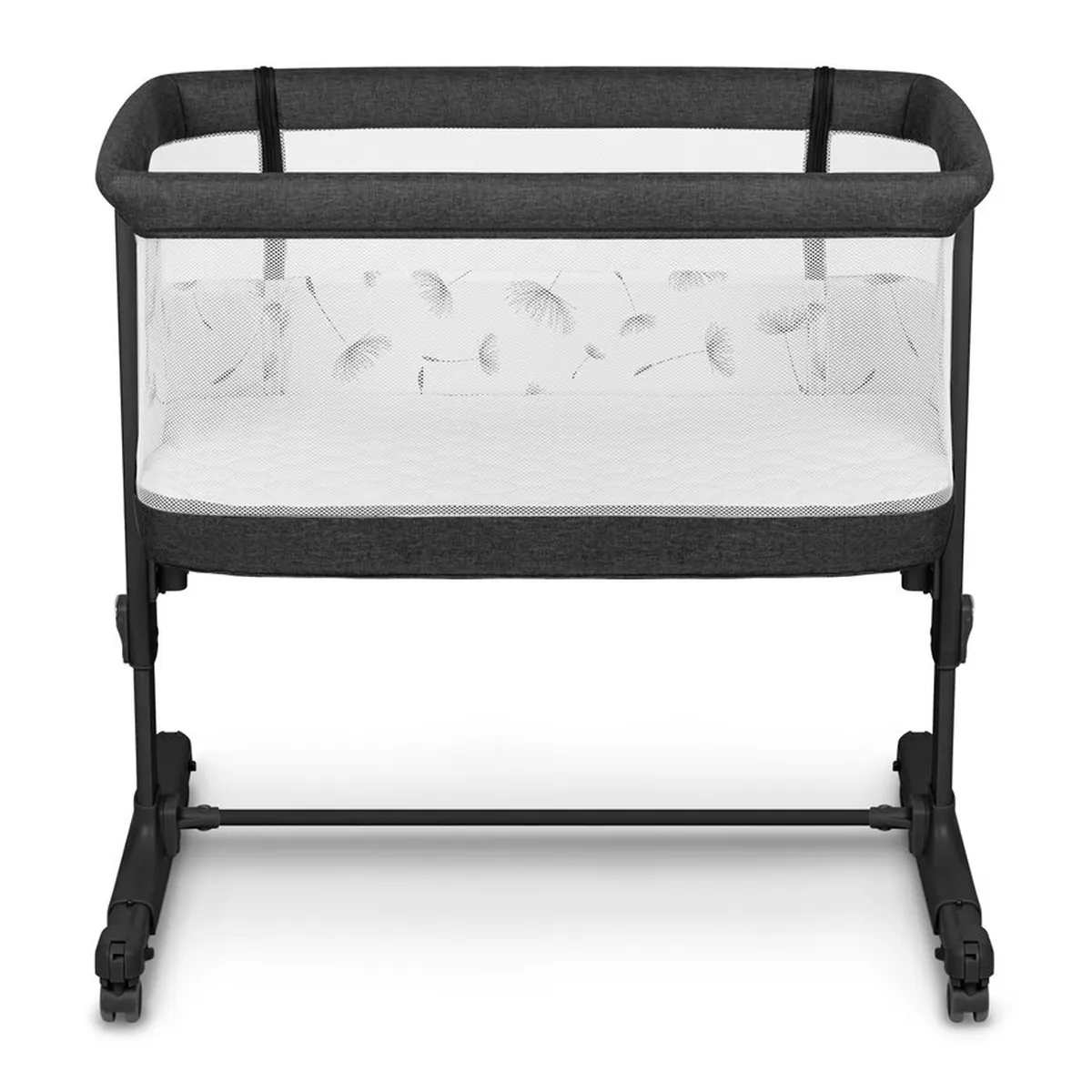 Patut co-sleeper, Lionelo, Aurora, 3 in 1, functie leganare, Include saltea si geanta transport, 5 pozitii pe inaltime, Pana la 9 kg, Grey Graphite [9]