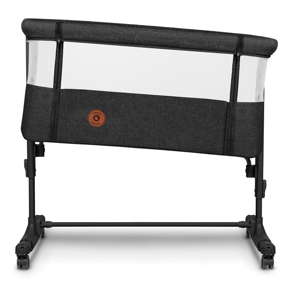 Patut co-sleeper, Lionelo, Aurora, 3 in 1, functie leganare, Include saltea si geanta transport, 5 pozitii pe inaltime, Pana la 9 kg, Grey Graphite [12]