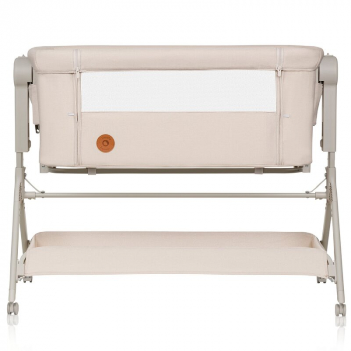 Patut co-sleeper, Lionelo, Leonie Plus, Pliabil, Cu sistem de leganare, Bej [11]