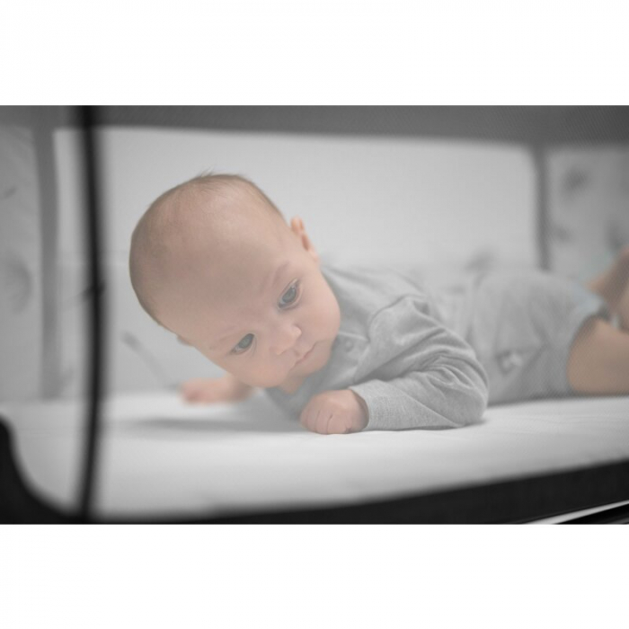 Patut co-sleeper, Lionelo, Leonie Plus, Pliabil, Cu sistem de leganare, Bej [35]