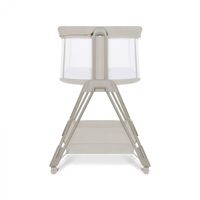 Patut co-sleeper Luna, 2 in 1, Cu laterala culisanta, Cu roti, Bej [12]