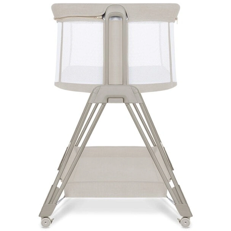 Patut co-sleeper Luna, 2 in 1, Cu laterala culisanta, Cu roti, Bej [11]