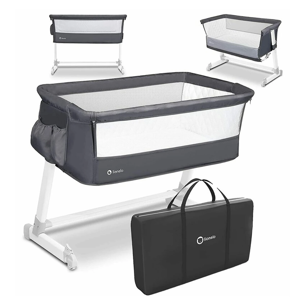 Patut co-sleeper Theo 2 in 1, Dark Grey [3]