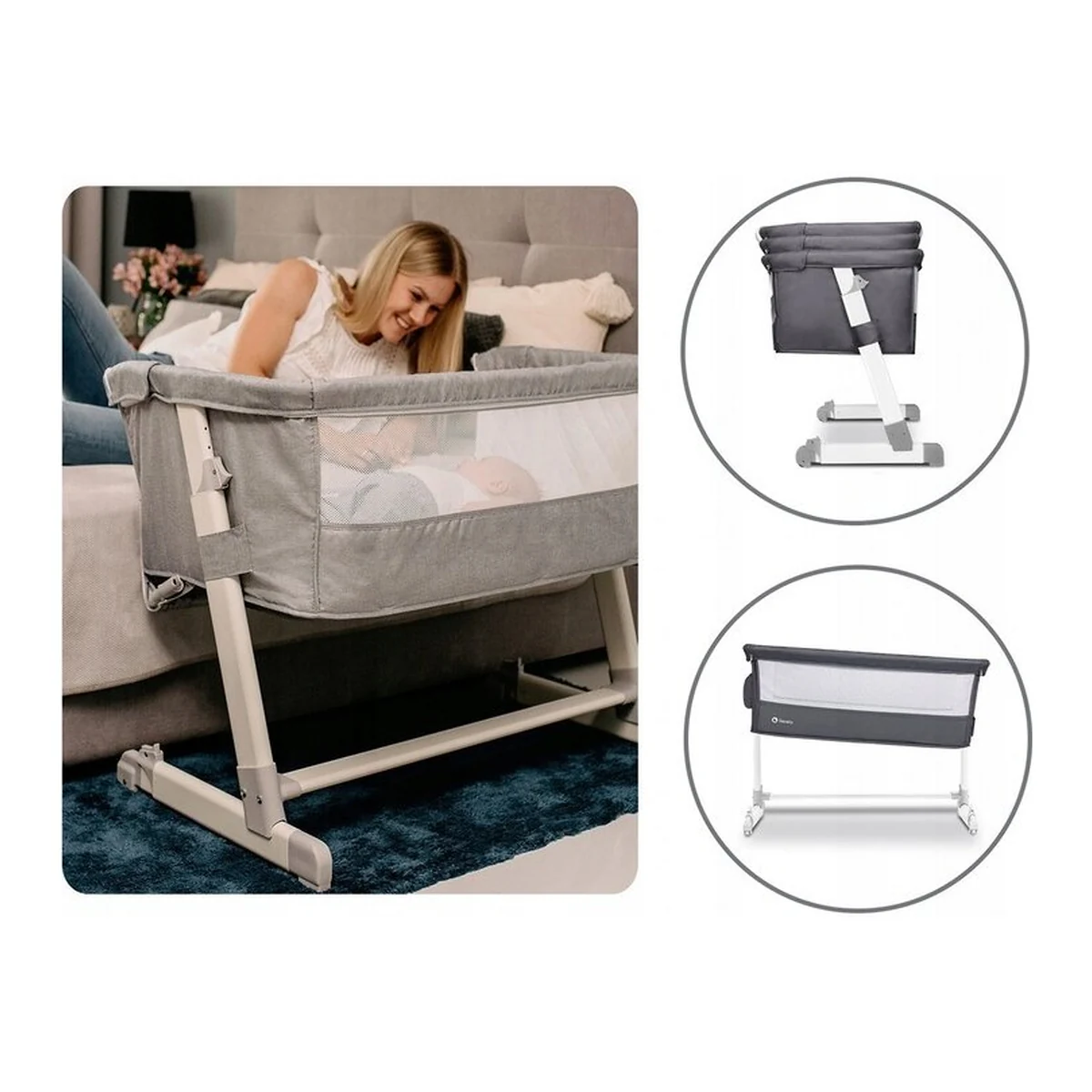 Patut co-sleeper Theo 2 in 1, Dark Grey [27]