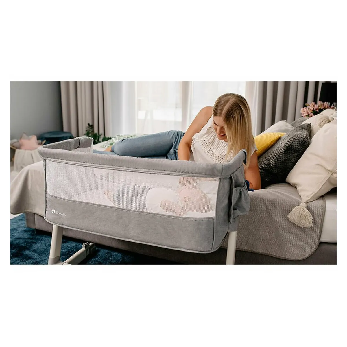 Patut co-sleeper Theo 2 in 1, Dark Grey [19]