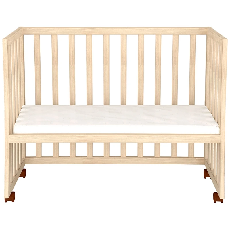Patut copii din lemn co-sleeper Eva 94x46 cm natur [7]