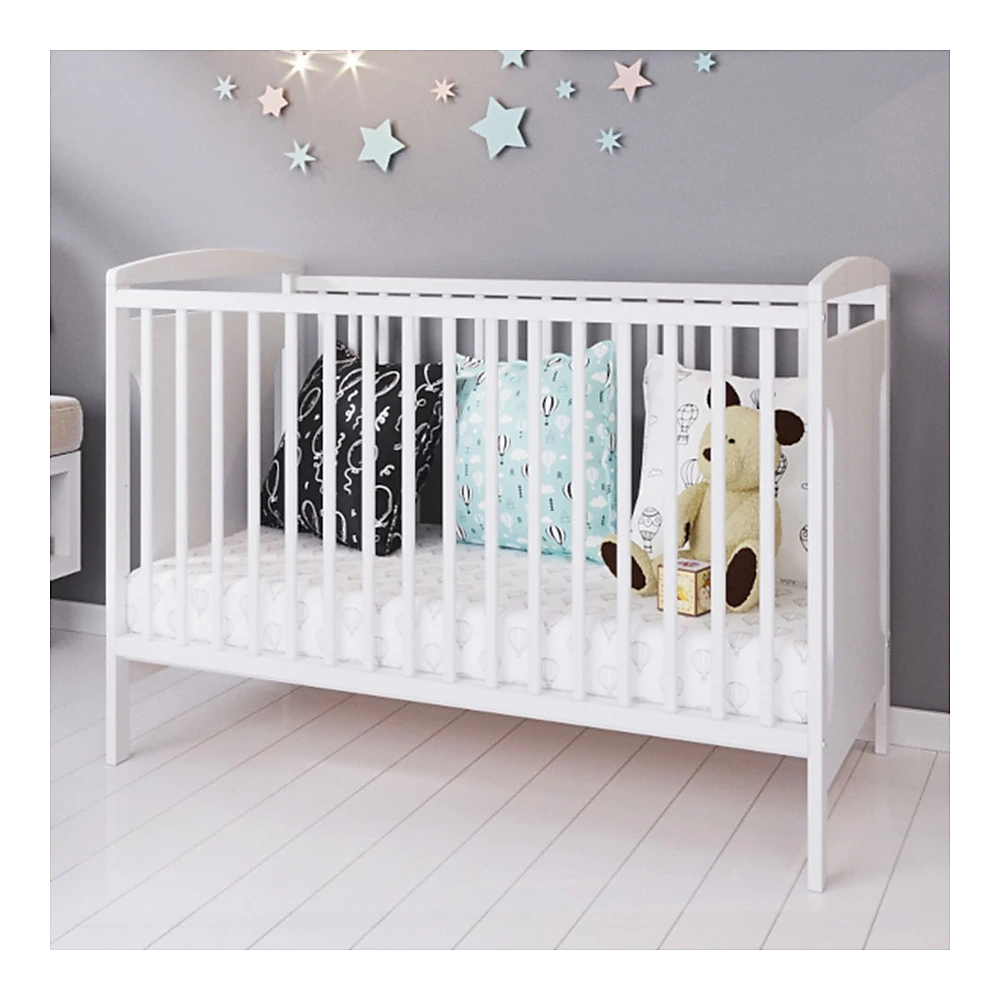 Patut copii din lemn Karly 120x60 cm alb [3]