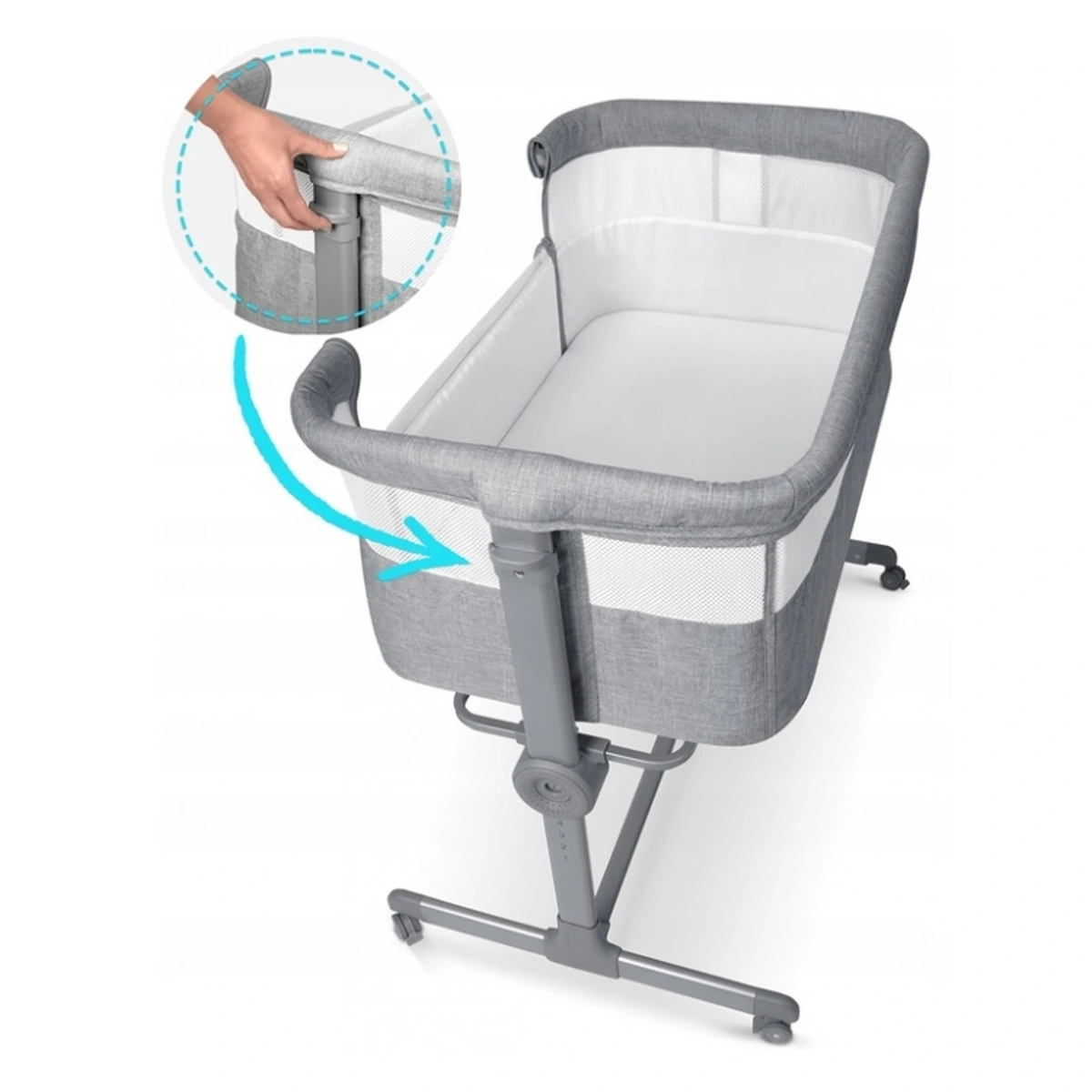 Patut cu laterala culisanta Nukido - Gri [7]