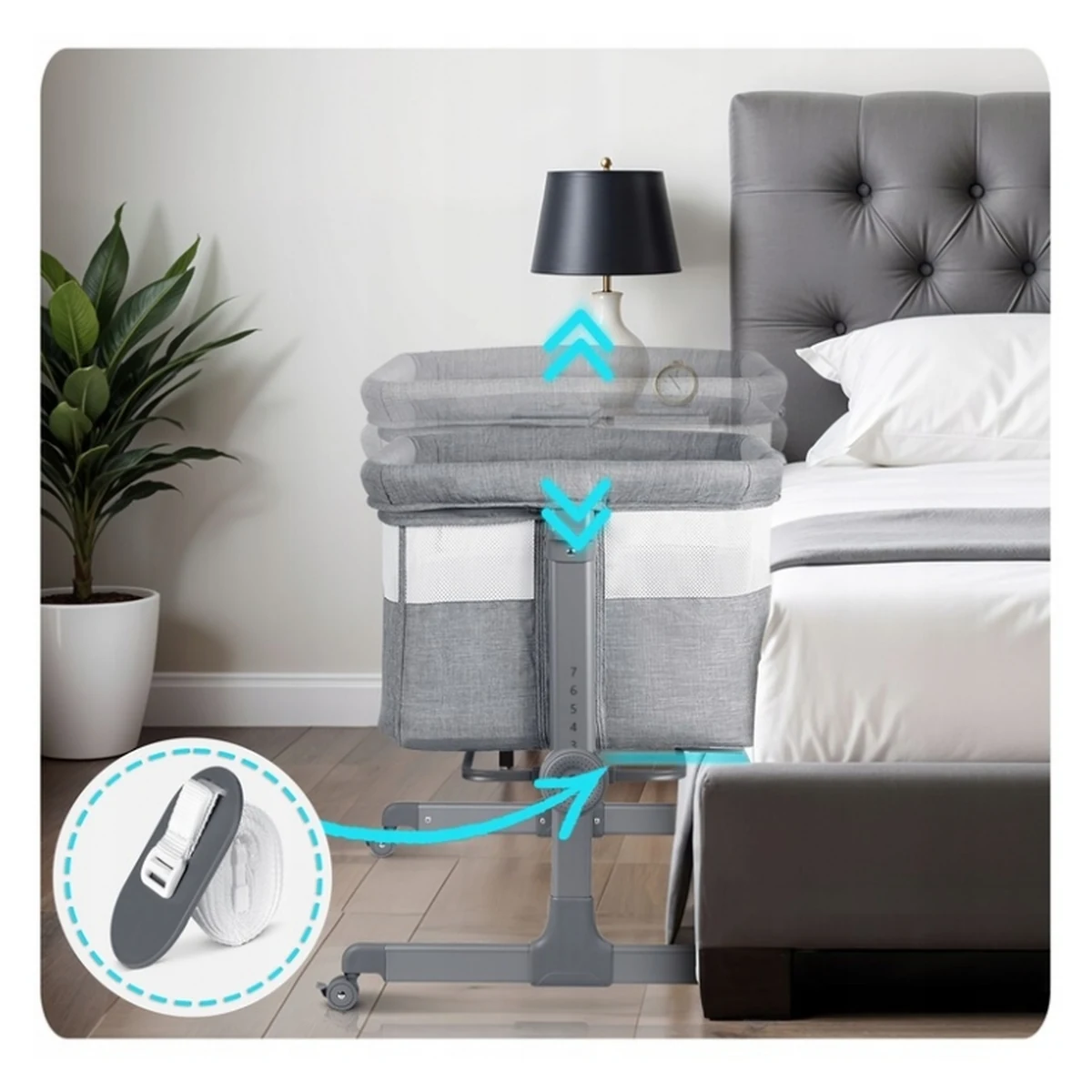 Patut cu laterala culisanta Nukido - Gri [4]