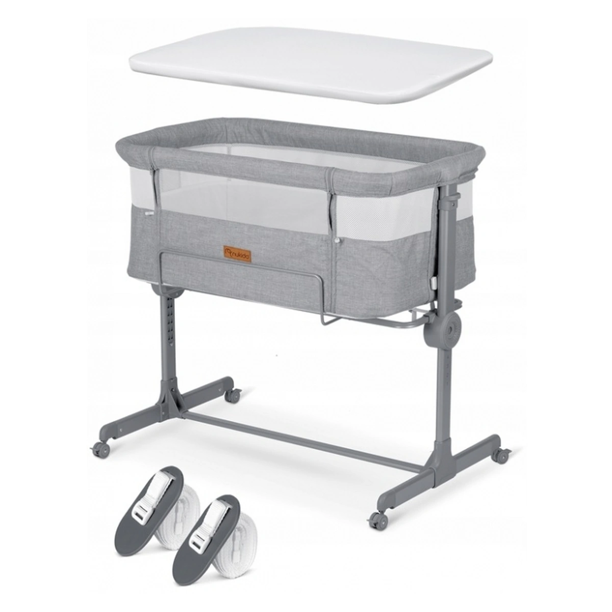 Patut cu laterala culisanta Nukido - Gri [3]