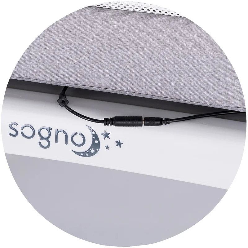 Patut cu leganare si cantar integrat Chipolino Sogno 2 in 1, Grey [5]