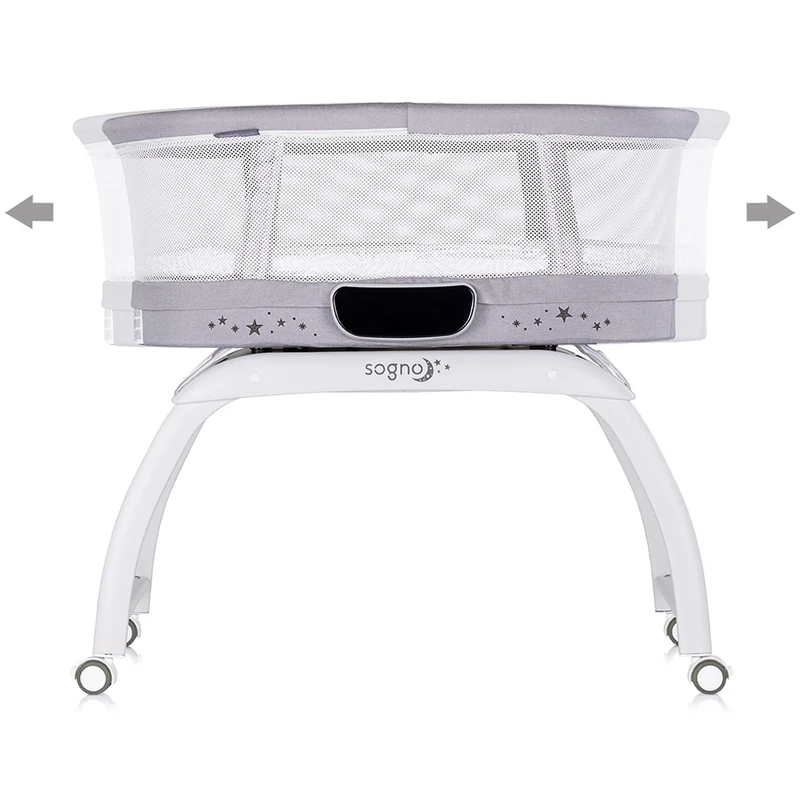 Patut cu leganare si cantar integrat Chipolino Sogno 2 in 1, Grey [3]