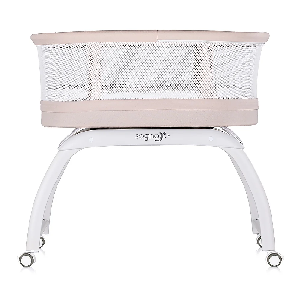 Patut cu leganare si cantar integrat Chipolino Sogno 2 in 1, Macadamia [4]