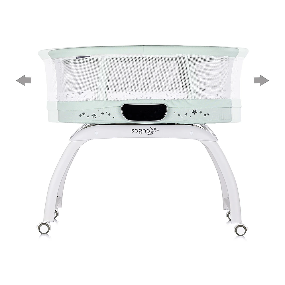 Patut cu leganare si cantar integrat Chipolino Sogno 2 in 1, Pastel green [3]