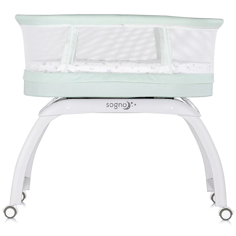 Patut cu leganare si cantar integrat Chipolino Sogno 2 in 1, Pastel green [4]