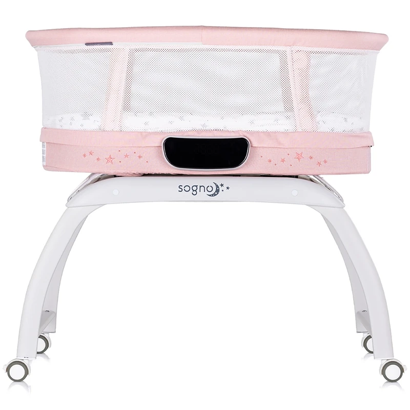 Patut cu leganare si cantar integrat Chipolino Sogno 2 in 1, Pink [2]