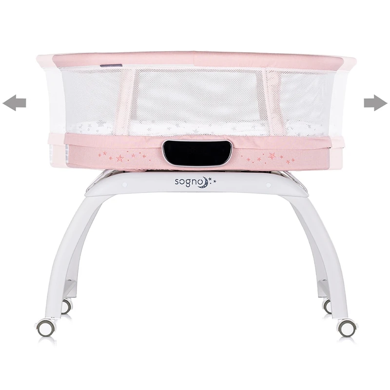 Patut cu leganare si cantar integrat Chipolino Sogno 2 in 1, Pink [3]
