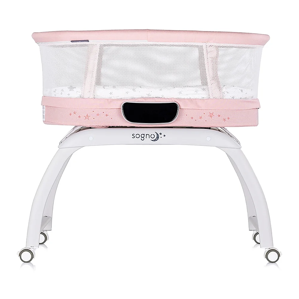 Patut cu leganare si cantar integrat Chipolino Sogno 2 in 1, Pink [2]