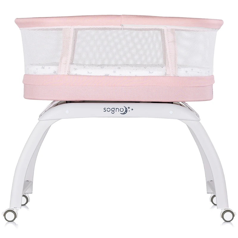 Patut cu leganare si cantar integrat Chipolino Sogno 2 in 1, Pink [4]