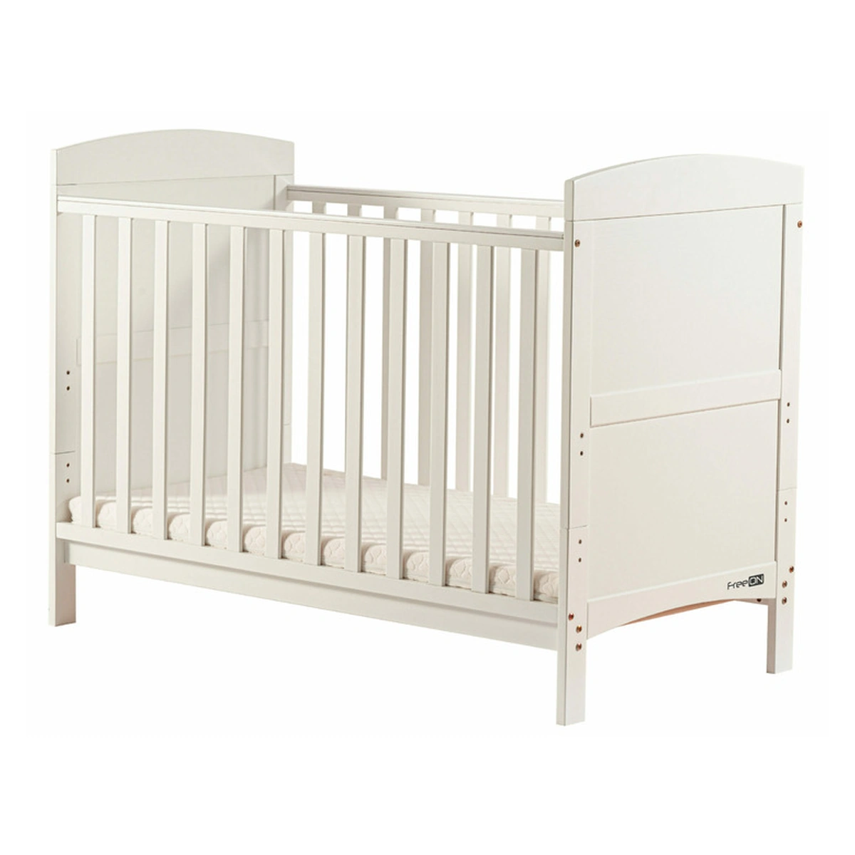 Patut din lemn bebe, 120x60 cm, Transformabil pentru bebe si junior, White, FreeON, Lory [8]