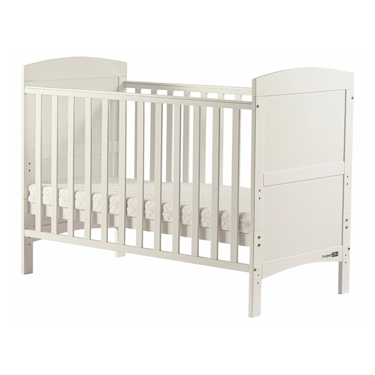 Patut din lemn bebe, 120x60 cm, Transformabil pentru bebe si junior, White, FreeON, Lory [9]