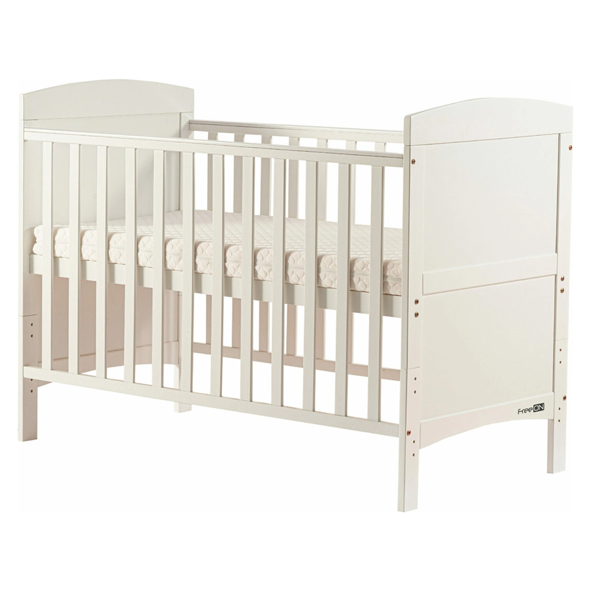 Patut din lemn bebe, 120x60 cm, Transformabil pentru bebe si junior, White, FreeON, Lory [6]