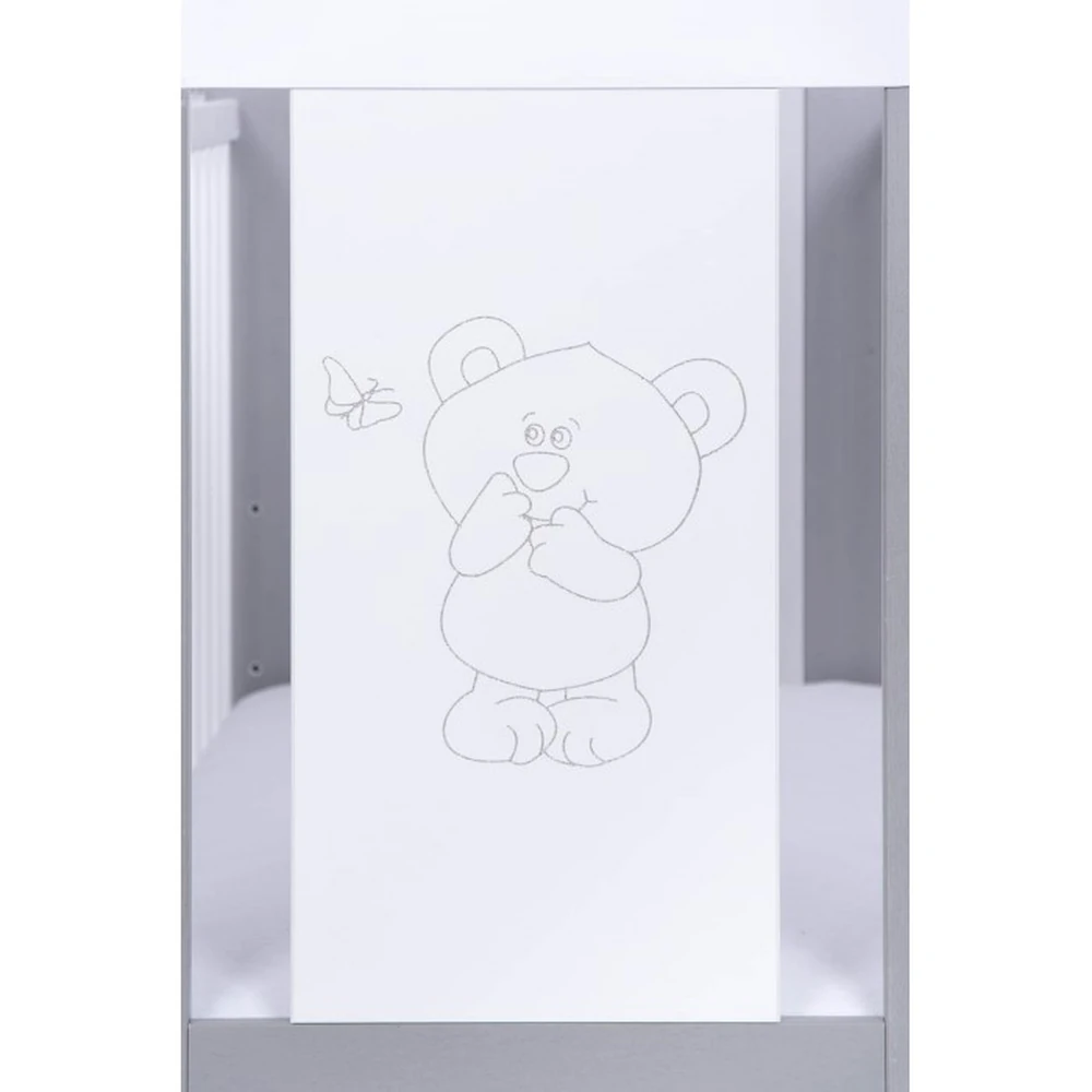 Patut din lemn Drewex Bear 120x60 cm - Silver [6]