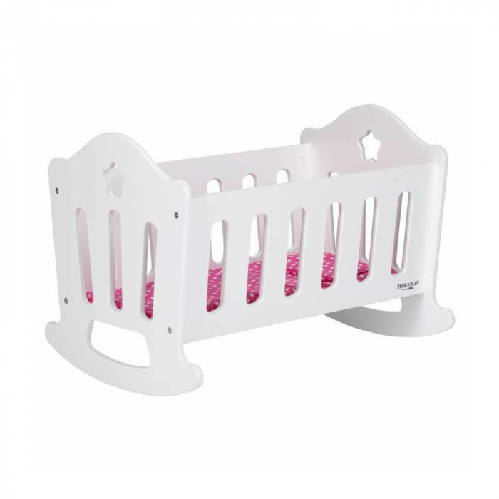 Patut pentru papusi, Free2Play, Cu pernuta confortabila, 46x33x33 cm, White [5]