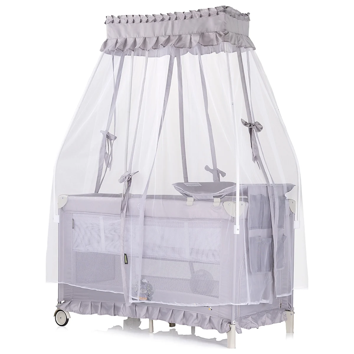 Patut pliabil Chipolino Palace Hippo, Grey 0 luni [2]