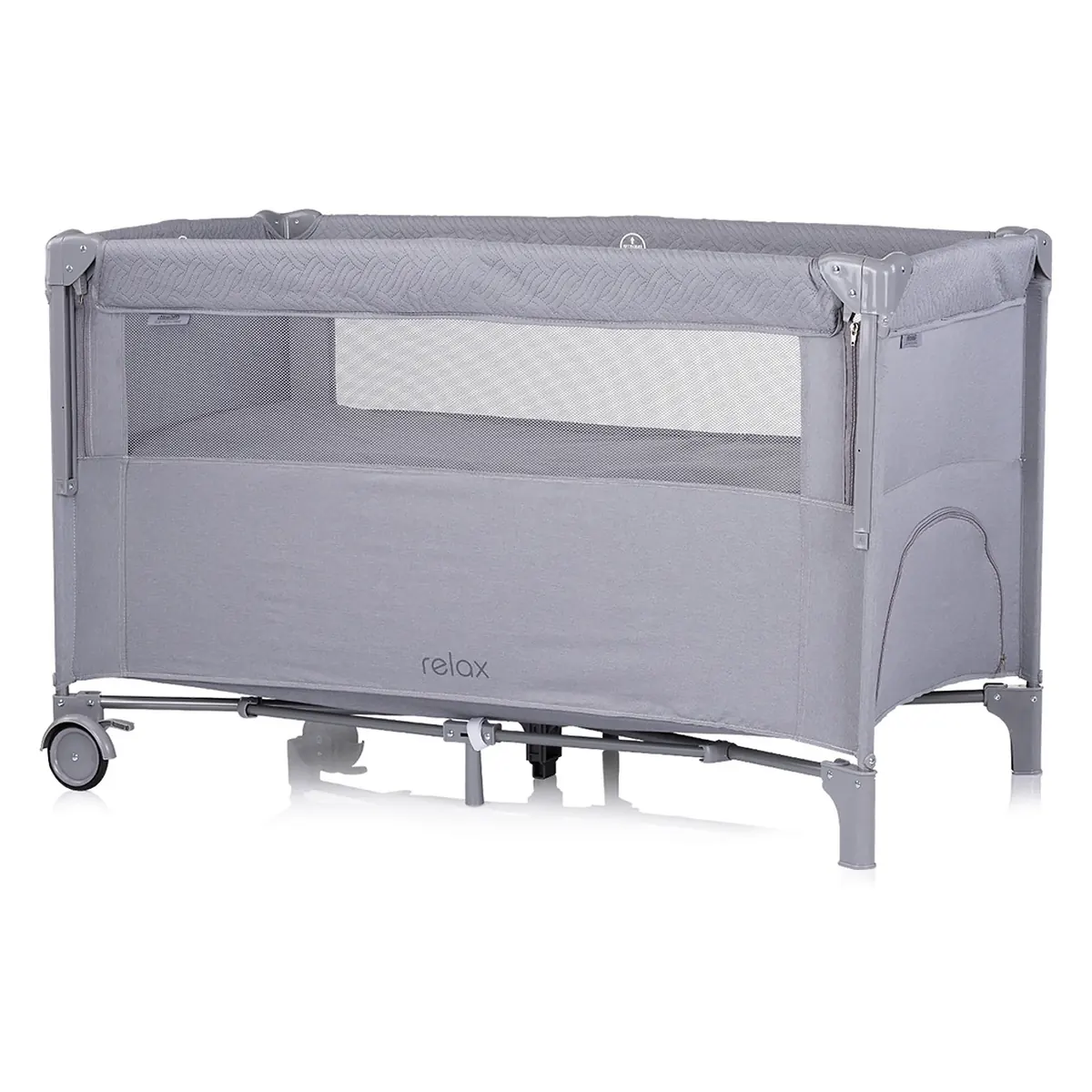 Patut pliabil Chipolino Relax cloud linen cu laterala culisanta [2]