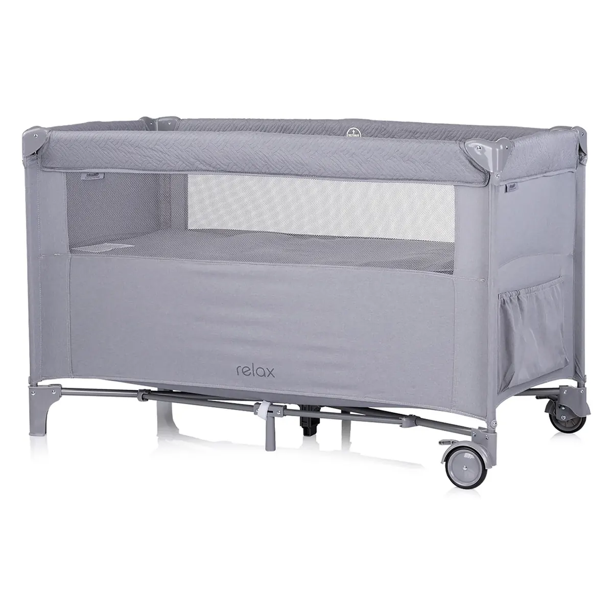 Patut pliabil Chipolino Relax cloud linen cu laterala culisanta [3]