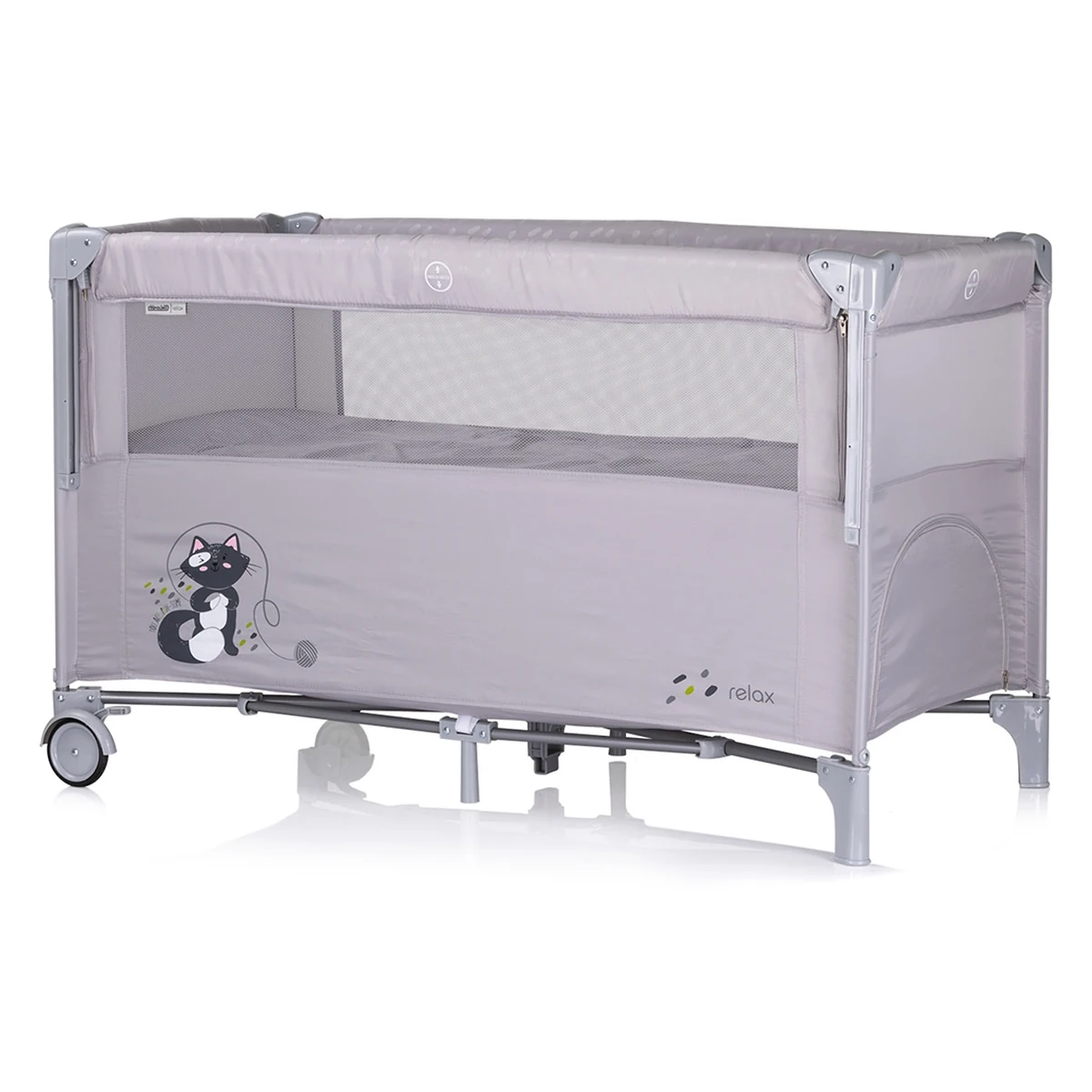 Patut pliabil Chipolino Relax cu laterala culisanta - Cloud [2]