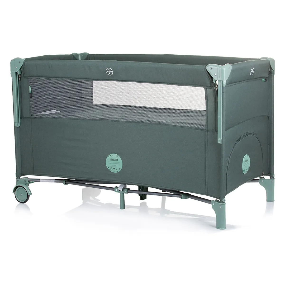 Patut pliabil Chipolino Relax cu laterala culisanta - Pine linen [2]