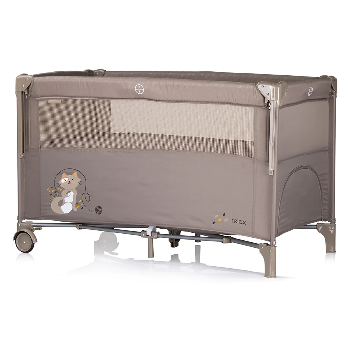 Patut pliabil Chipolino Relax cu laterala culisanta - Tiramisu [2]