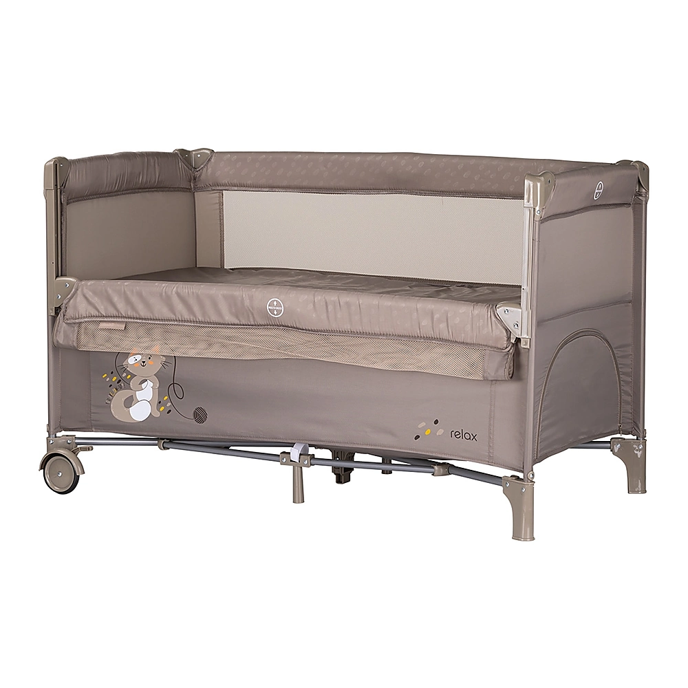 Patut pliabil Chipolino Relax cu laterala culisanta - Tiramisu [1]