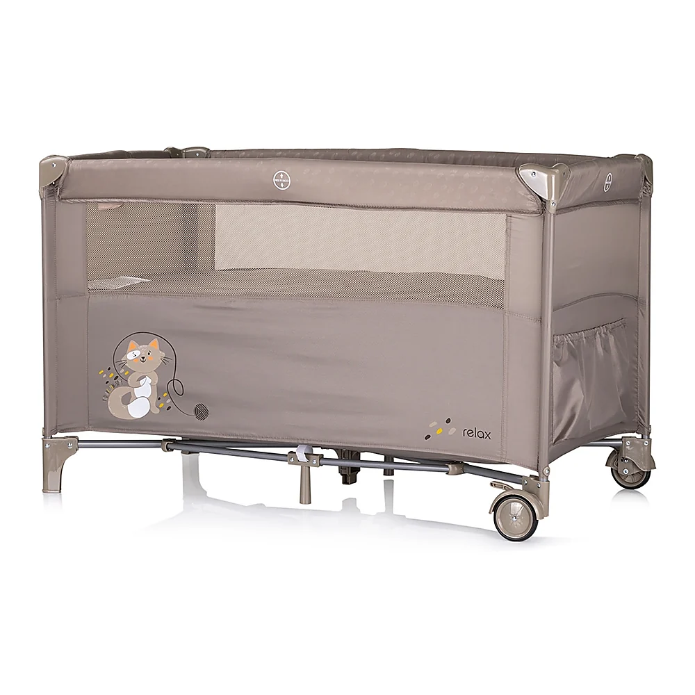 Patut pliabil Chipolino Relax cu laterala culisanta - Tiramisu [3]