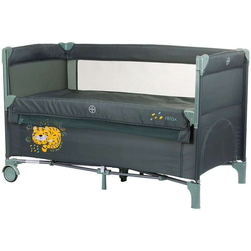 Patut pliabil Chipolino Relax pastel green cu laterala culisanta [1]